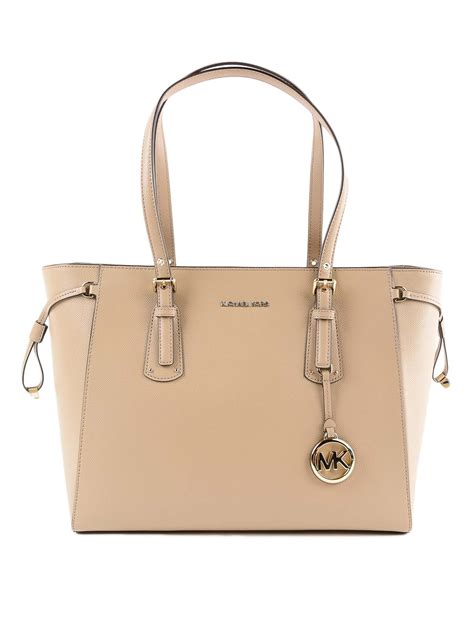 michael kors tasche beige gemustert|Michael Kors opened satchel purse.